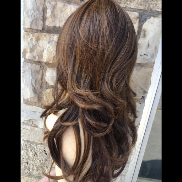Skin top Ginger Copper brown Wig